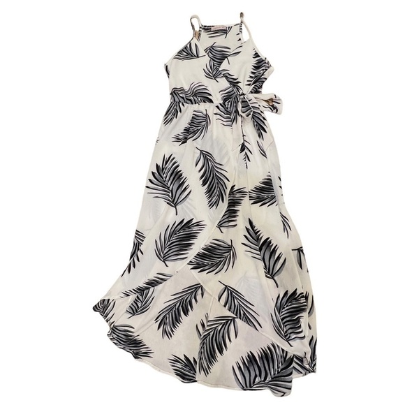 Dream of Me Palm Tree Print Dress with layered Ruffled Skirt, Size Medium - Picture 12 of 17